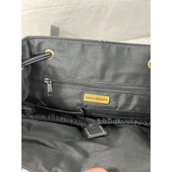 GIANI BERNINI Black Leather Backpack - Picture 8 of 16